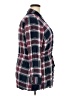 Lane Bryant 100% Rayon Plaid Blue 3/4 Sleeve Button-Down Shirt Size 18 - 20 Plus - photo 4