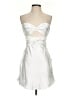 American Threads 100% Polyester Metallic Silver Cocktail Dress Size XS - photo 1