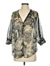 Rainn 100% Polyester Gray 3/4 Sleeve Blouse Size S - photo 1