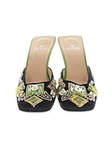 Fendi Vintage Beaded Mules (view 2)