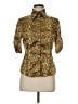 Seductions Animal Print Gold 3/4 Sleeve Blouse Size M - photo 1