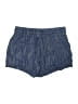 Athleta 100% Linen Chevron-herringbone Blue Denim Shorts Size 8 - photo 2