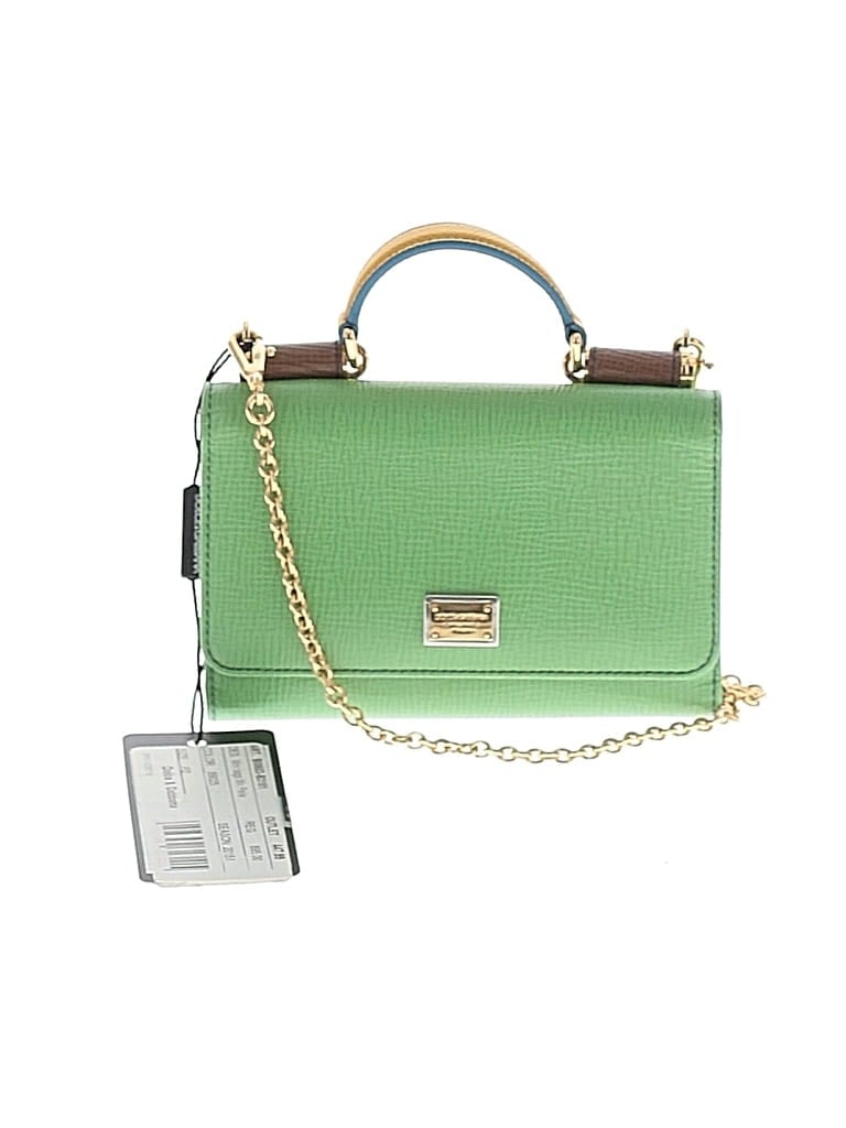 Dolce & Gabbana Leather Satchel In Green