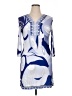 White Mark Print Blue Casual Dress Size XL - photo 1