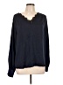 Express 100% Polyester Blue Long Sleeve Blouse Size L - photo 1