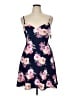 Almost Famous 100% Polyester Floral Blue Cocktail Dress Size XL - photo 1