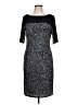 Chaps Polka Dots Black Cocktail Dress Size L - photo 1