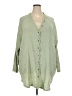 Arula Green 3/4 Sleeve Button-Down Shirt Size 3X - photo 1