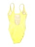 Nike Solid Yellow One Piece Swimsuit Size XS - photo 2