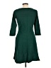 Chaps Solid Green Casual Dress Size L - photo 2