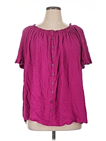 Terra & Sky Short Sleeve Blouse (view 1)