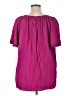 Terra & Sky 100% Rayon Pink Short Sleeve Blouse Size 2X - photo 2