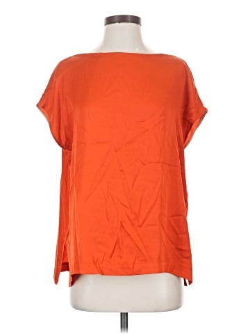 Vince. Short Sleeve Silk Top (view 1)