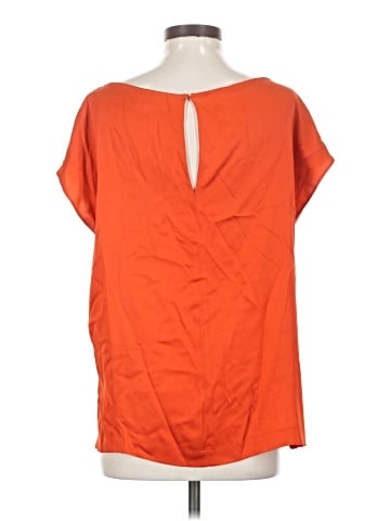 Vince. Short Sleeve Silk Top (view 2)
