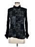Xhilaration 100% Rayon Tweed Black Long Sleeve Blouse Size M - photo 1