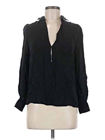 Haute Hippie Long Sleeve Silk Top (view 1)