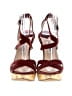 Jimmy Choo Burgundy Gold Wedges Size EU 40 - photo 2