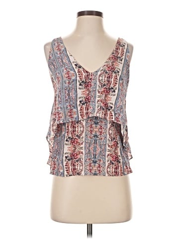 Intermix Sleeveless Silk Top (view 1)
