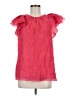 BCBGMAXAZRIA Pink Short Sleeve Blouse Size M - photo 1