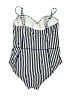 Boden Stripes Blue One Piece Swimsuit Size L - photo 2