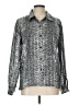 Selene Sport Metallic Silver Long Sleeve Blouse Size L (estimated) - photo 1