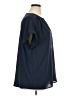 Charter Club 100% Polyester Blue Short Sleeve Blouse Size XL - photo 4