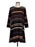 Bobbie Brooks Stripes Black Casual Dress Size L - photo 1