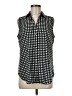 Ann Taylor 100% Polyester Polka Dots Black Sleeveless Blouse Size M - photo 1