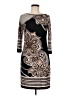 Saint Tropez West Graphic Brown Cocktail Dress Size 6 - photo 1