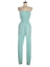 Venus Color Block Teal Jumpsuit Size M - photo 1