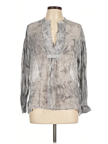 Vince. Long Sleeve Silk Top (view 1)