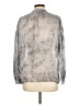 Vince. 100% Silk Gray Long Sleeve Silk Top Size L - photo 2