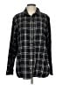 Jachs Girlfriend Plaid Black Long Sleeve Button-Down Shirt Size L - photo 1