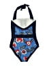 Boden Print Blue One Piece Swimsuit Size 10 - photo 2
