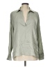 Vince. Gray Long Sleeve Silk Top Size L - photo 1