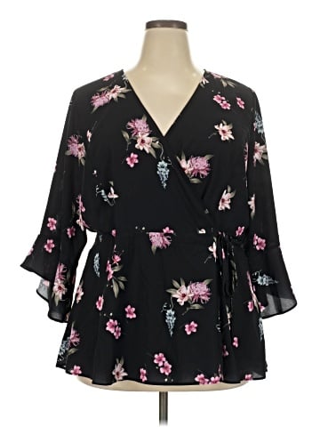 City Chic 3/4 Sleeve Blouse (view 1)