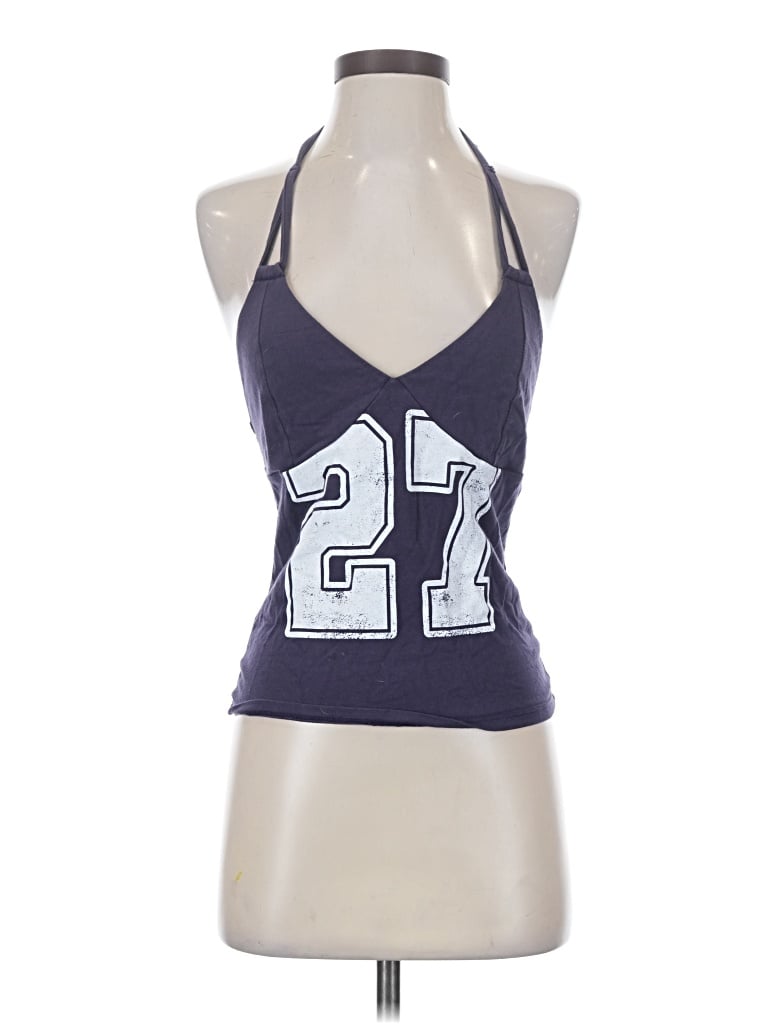 Pre-owned Wild Fable Tank Top Blue Halter Neckline Tops