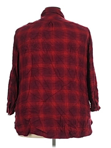Ava & Viv 3/4 Sleeve Button-Down Shirt (view 2)