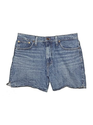 Madewell Relaxed Mid-Length Denim Shorts in Kimbrough Wash: Side-Slit Edition (view 1)