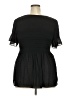 Spense 100% Polyester Black Short Sleeve Blouse Size 2X - photo 2