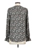 T Tahari 100% Polyester Floral Gray Long Sleeve Blouse Size XS - photo 2