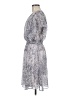 DKNY 100% Polyester Animal Print Silver Cocktail Dress Size 6 - photo 5