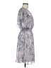 DKNY 100% Polyester Animal Print Silver Cocktail Dress Size 6 - photo 4