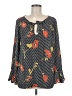 ModCloth 100% Polyester Black Long Sleeve Blouse Size XL - photo 1