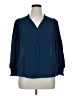 T Tahari 100% Polyester Blue 3/4 Sleeve Blouse Size XL - photo 1