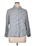 A.L.C. 100% Rayon Stripes Blue 3/4 Sleeve Button-Down Shirt Size 1X - photo 1