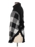 Joseph A. 100% Rayon Checkered-gingham Black Poncho Size M - photo 5