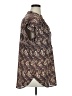 Pleione 100% Polyester Paisley Brown Short Sleeve Blouse Size XL - photo 4