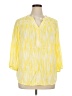 Intro 100% Rayon Yellow 3/4 Sleeve Blouse Size XL - photo 1