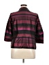 Talbots 100% Silk Stripes Burgundy 3/4 Sleeve Silk Top Size 14 - photo 2